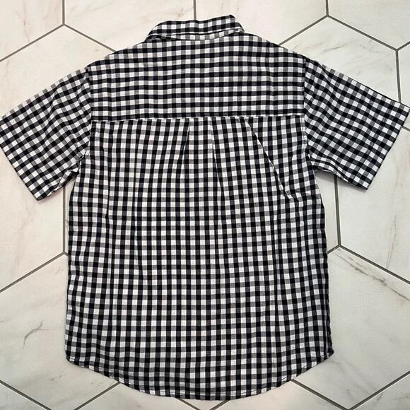 NWT Old Navy Blue Gingham Short Sleeve Button Up Size S 6-7 Boys - Picture 5 of 5